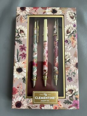 NEW Clementine Multi-Color Floral Pen Set #920039